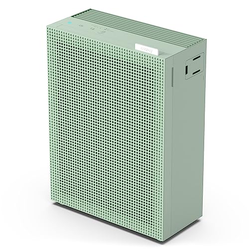 COWAY Luftreiniger Allergiker – QuietMark 20 dB Schlafmodus, entfernt 99,999 % der Partikel bis 0,01 µm, mit ECARF-Siegel gegen Pollen, Staub & Tierhaare, kompakt & leise – Airmega 150 (Grün) von Coway