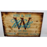 Benutzerdefinierte Familienname Zeichen | Personalisiertes Familiennamenschild Einweihungsparty Geschenk Jubiläumsgeschenk Nachname-Zeichen Familie von CowboyCapitalSigns