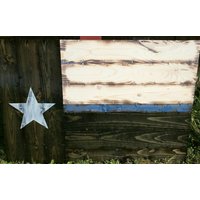 Mitteldünne Blue/Red Line-Texas-Flagge von CowboyCapitalSigns