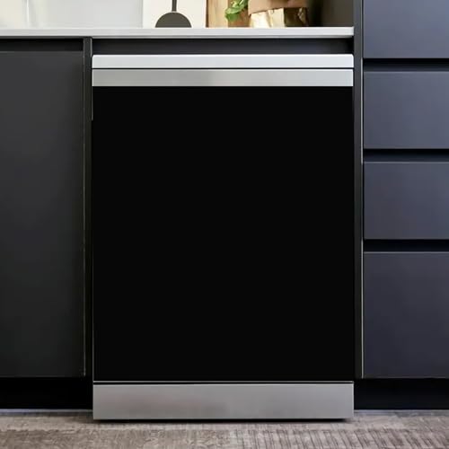 Schwarze magnetische Abdeckung für Geschirrspüler, Premium, einfarbig, Selbstklebender Magnet-Aufkleber, Küche, Haushaltsgeräte, dekorative Aufkleber, 58,4 cm B x 66 cm H Schwarze magnetische Abdeckung für Geschirrspüler, Premium, einfarbig, Selbstklebender Magnet-Aufkleber, Küche, Haushaltsgeräte, dekorative Aufkleber, 58,4 cm B x 66 cm H von Cowfeel