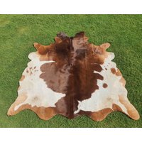 Rindsleder Teppich Braun Weiß, Uk - Animal Skin Rug Brindle Großer/Kleiner Kuhfell Natural Hides von CowhideGoods