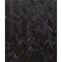 Schwarzer Chevron Patchwork Rindsleder Teppich Von Shine Rugs von CowhidePatchworkRugs
