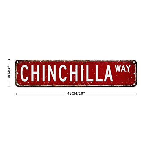 Chinchilla Vintage Wanddekoration Metallschild Chinchilla Liebhaber Geschenk Bauernhaus Schilder Metall Straßenschild Männer Höhle Bar Dekor Metall Blechschild für Küche Schlafzimmer Veranda von CowkissSign