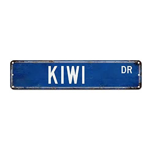 Kiwi Retro Stil Metall Blechschild Kiwi Liebhaber Geschenk Kunst Wandschild Dekor Metall Straßenschild Hängend Neuheit Schild Bauernhaus Dekor für Hof Garage Bar Kaffee Garten von CowkissSign