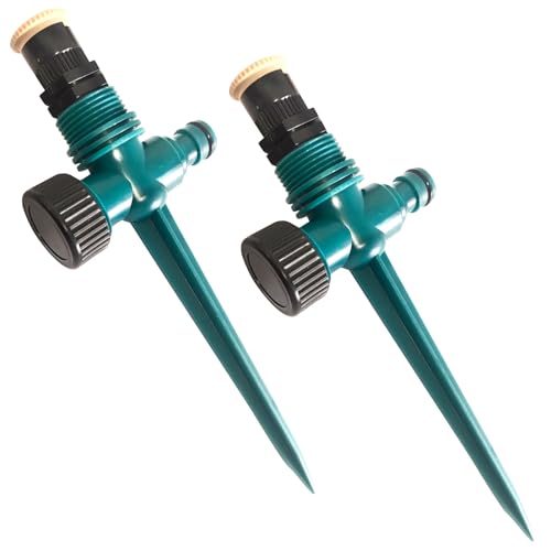 2 Stück Rasensprenger für Gartenbewässerung, Garten-Rasensprenger 360° Drehbarer, Gardena Sprinklersystem, Einstellungen 90°-180°-360°, zum Bewässern von Pflanzen, Blumen und Gemüse 2 Stück Rasensprenger für Gartenbewässerung, Garten-Rasensprenger 360° Drehbarer, Gardena Sprinklersystem, Einstellungen 90°-180°-360°, zum Bewässern von Pflanzen, Blumen und Gemüse von Coyoax