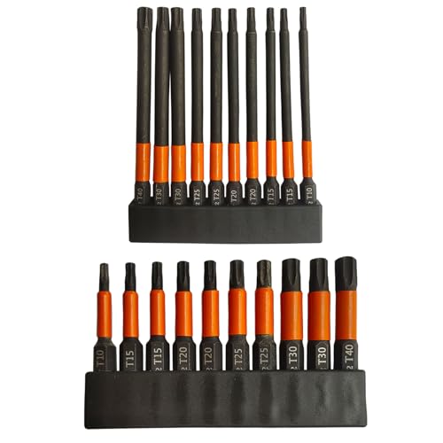 Coyoax 20 Stück Torx lang Schraubendreher Bit Set T10-T40 agnetisch Sternenkopf Schraubenziehe Set 50mm+100mm Sechskant Schaft Elektrische Torx Bits Satz Werkzeuge Coyoax 20 Stück Torx lang Schraubendreher Bit Set T10-T40 agnetisch Sternenkopf Schraubenziehe Set 50mm+100mm Sechskant Schaft Elektrische Torx Bits Satz Werkzeuge von Coyoax