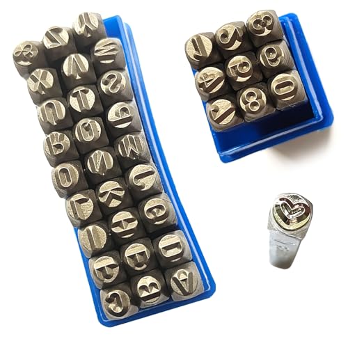 Coyoax 37 Stück 4mm Schlagbuchstabe und Buchstaben für Metall, Schlagzahlen Alphabet A-Z, Nummer 0-9, & und Love Siegel, Stempel für Metall Kunststoff Holz Lede Coyoax 37 Stück 4mm Schlagbuchstabe und Buchstaben für Metall, Schlagzahlen Alphabet A-Z, Nummer 0-9, & und Love Siegel, Stempel für Metall Kunststoff Holz Lede von Coyoax