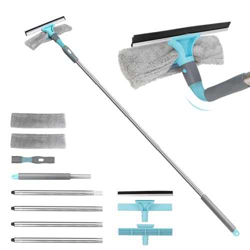 Cozary Fensterwischer mit Abzieher 170cm, 2-in-1 Professioneller Teleskop Fensterreiniger Set Silikon-Fensterabzieher + Mikrofaser-Fensterwischer, Fensterputzer Set für Glaswand Auto Haus Küche Cozary Fensterwischer mit Abzieher 170cm, 2-in-1 Professioneller Teleskop Fensterreiniger Set Silikon-Fensterabzieher + Mikrofaser-Fensterwischer, Fensterputzer Set für Glaswand Auto Haus Küche von Cozary