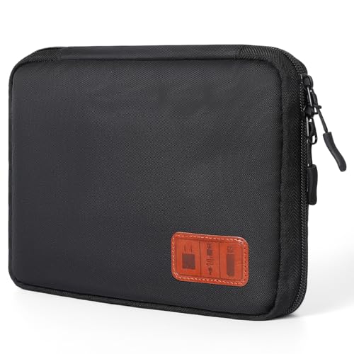 Cozary Kabeltasche Elektronischer Kabelorganisator, Universelle Kabelorganisationstasche mit 5 Stück Kabelbindern, Reisekabeltasche für Ladekabel, Mobile Stromversorgung, Ladegerät, Festplatten von Cozary