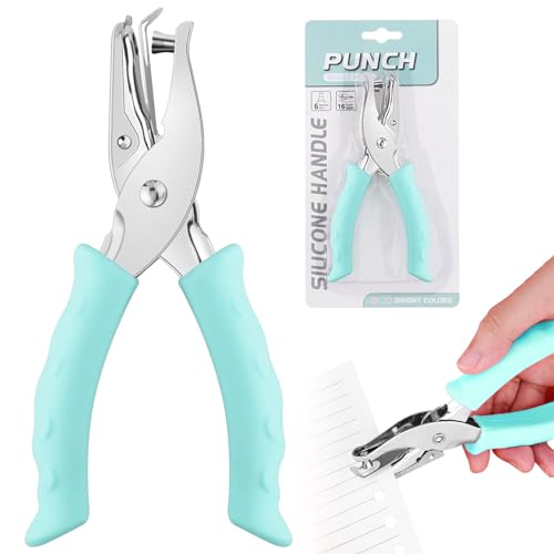 Cozevdnt Einzellochstanze, 6mm Rundloch Lochzange, Kreis Metall Papier Locher mit Soft-Handle für Tags, für die Heimwerkerschule DIY Crafts Scrapbook Notebook Card Making von Cozevdnt