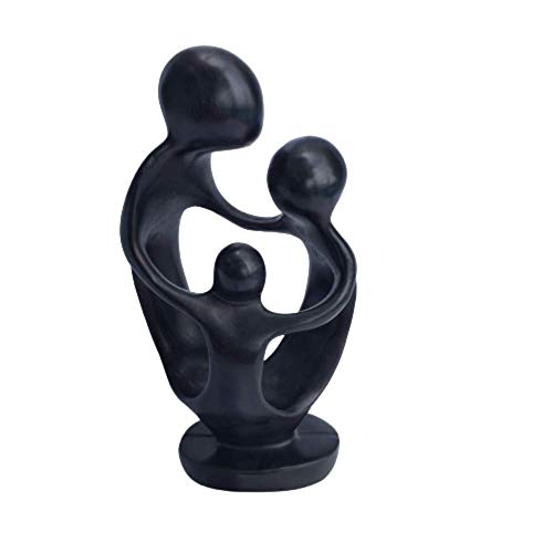 CoziNest Mutter und Kind Figur abstrakte Mutter Papa Familie Liebe Skulptur kleine Harz-Statue Heimdekoration oder Geschenk (16,5 cm : Familie) von Cozinest