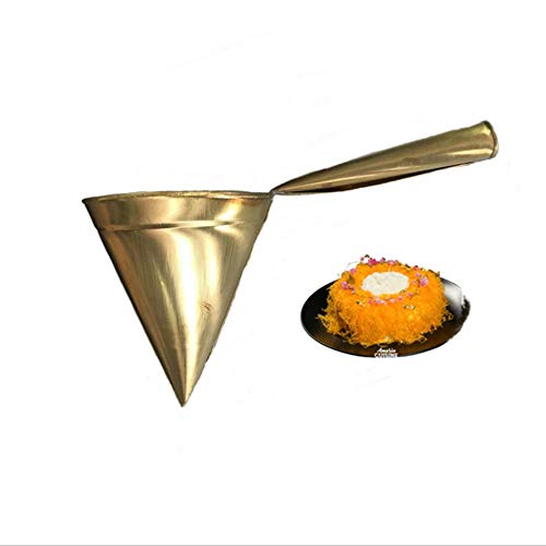 Cozinest Eigelbfäden Maker Messing Trichter Thai Dessert Foi String Portugiesische süße Eier Garnform (6,9 cm) von Cozinest