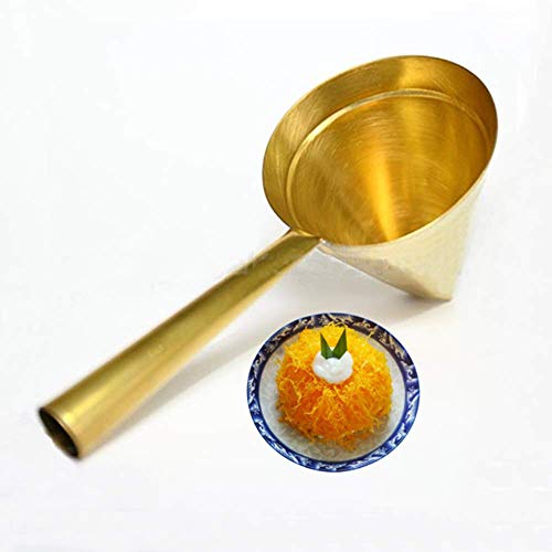 Cozinest Eigelbfäden Maker Messing Trichter Thai Dessert Foi String Portugiesische süße Eier Garnform (8,9 cm) von Cozinest