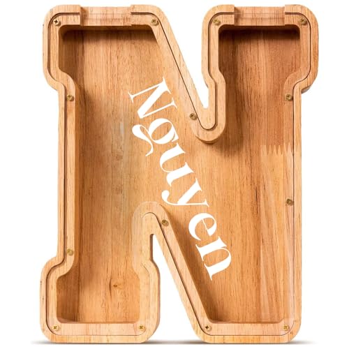 Personalisierte Spardose für Kinder,Spardose für Jungen und Mädchen,Spardose aus Holz mit großen Buchstaben,bruchsichere Spardose,lustige Geschenke für Geburtstage,Weihnachten(Buchstabe-N) Personalisierte Spardose für Kinder,Spardose für Jungen und Mädchen,Spardose aus Holz mit großen Buchstaben,bruchsichere Spardose,lustige Geschenke für Geburtstage,Weihnachten(Buchstabe-N) von Cozifitgear