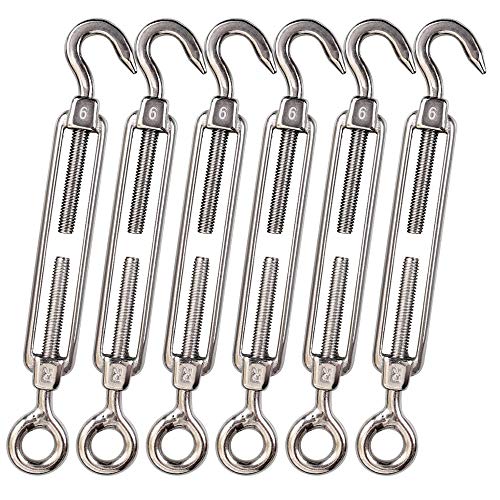 Cozihom, M6 Hook & Eye/C to O Turnbuckle 304 Stainless Steel, Hardware Kit for Wire Rope… von Cozihom