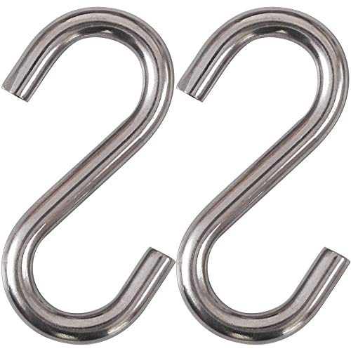 Cozihom Hochleistungs-S-Haken aus Edelstahl 304, 3,3 Zoll, Allzweckhaken in Industriequalität, 2er-Pack von Cozihom