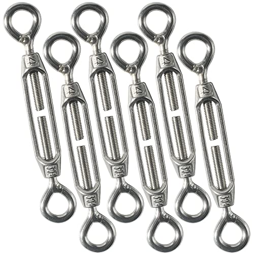Cozihom M4 Auge & Auge/O auf O Spannschloss 304 Edelstahl, Hardware-Kit für Drahtseilspannung strapazierfähig, für Sonnenschutz, Zeltmontage, rostfrei, 6 Packungen Cozihom M4 Auge & Auge/O auf O Spannschloss 304 Edelstahl, Hardware-Kit für Drahtseilspannung strapazierfähig, für Sonnenschutz, Zeltmontage, rostfrei, 6 Packungen von Cozihom