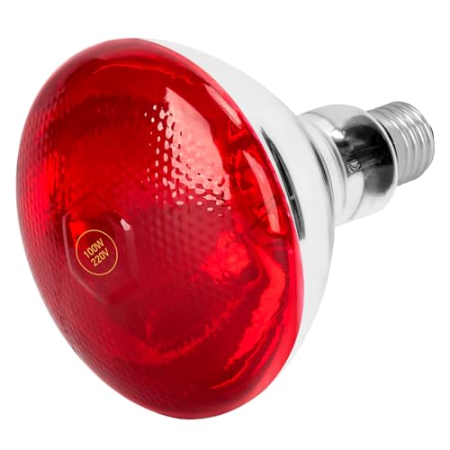 Cozion Rotlichtlampe 100 Watt Wärmelampe Birne,Infrarot Basking Spot Glühbirne,Infrarotlicht Wärmelampen von Cozion