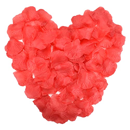 Cozlly 1200 Stück Rosenblätter, Rosenblätter Hochzeit, Rosenblätter Kunstblumen Seidenblumen Rosenblatter Blumen für Hochzeit Geburtstag Valentinstag Geständnis Romantische Dekoration (Rot) von Cozlly