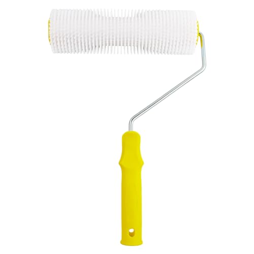 Cozlly 22cm/15cm Entlüftungsroller Ausgleichsmasse, Entlüftungswalze Klein mit 13 mm Stachel, Stachelroller Kunststoff für Bodenbeschichtung zur Entlüftung bei Epoxidharz Beschichtungen (9 Zoll) von Cozlly