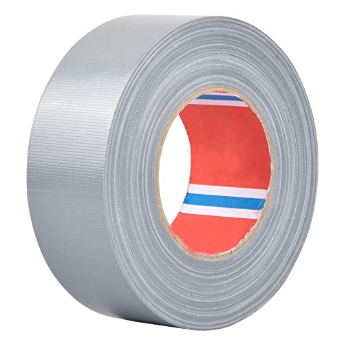 Klebeband 50mm x 50m, Extra Stark wasserdichte Panzertape, Heavy Duty Gewebeband Hitzebeständig Gaffer Tape Handreißbar Gaffa Tape für Pakete Teppich Reparieren Bündeln Wagen Autos Industrie (Silber) von Cozlly