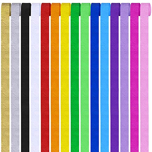 30 Rollen Kreppbänder Bunt Krepppapier 15 Farben Kreppband bunt Bänder Crepe Paper Papier für Party Feier Weihnachten Dekoration von CozofLuv