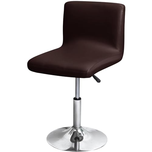 Cozomiz 2 Stück Wasserdicht Elastischer Barhocker-Bezüge Stuhlbezug Sitzfläche Stuhlhussen Bezug für Stühle Stuhlhussen für Esszimmerstühle, Abnehmbarer Waschbarer Barhocker Bezüge Braun von Cozomiz