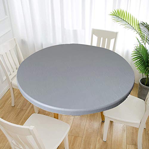Cozomiz Elastische Tischdecke Gartentischdecke Rundtischdecke wasserdichte rutschfeste Abwischbar Schmutzabweisend Tischdecke Grau 110cm Runde Enge Passform Cozomiz Elastische Tischdecke Gartentischdecke Rundtischdecke wasserdichte rutschfeste Abwischbar Schmutzabweisend Tischdecke Grau 110cm Runde Enge Passform von Cozomiz