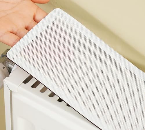 Cozomiz Heizkörperabdeckungen Magnetische PVC Heizkörper Staubschutzabdeckung Staubfilterabdeckung für Heizkörper, Heizkörperverkleidung für Heizung Abdeckung für Raumheizung 100cm L x 10cm B Weiß von Cozomiz