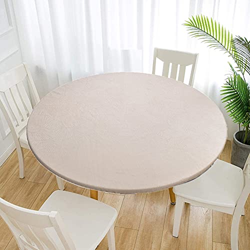Cozomiz Jacquard Elastische Tischdecke Gartentischdecke Rundtischdecke wasserdichte rutschfeste Abwischbar Schmutzabweisend Tischdecke 150cm Runde Enge Passform Beige Cozomiz Jacquard Elastische Tischdecke Gartentischdecke Rundtischdecke wasserdichte rutschfeste Abwischbar Schmutzabweisend Tischdecke 150cm Runde Enge Passform Beige von Cozomiz