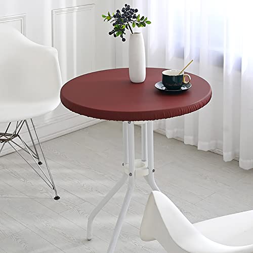 Cozomiz PU-Leder Elastische Tischdecke Gartentischdecke Rundtischdecke wasserdichte rutschfeste Abwischbar Schmutzabweisend Tischdecke 70cm Runde Enge Passform Weinrot Cozomiz PU-Leder Elastische Tischdecke Gartentischdecke Rundtischdecke wasserdichte rutschfeste Abwischbar Schmutzabweisend Tischdecke 70cm Runde Enge Passform Weinrot von Cozomiz
