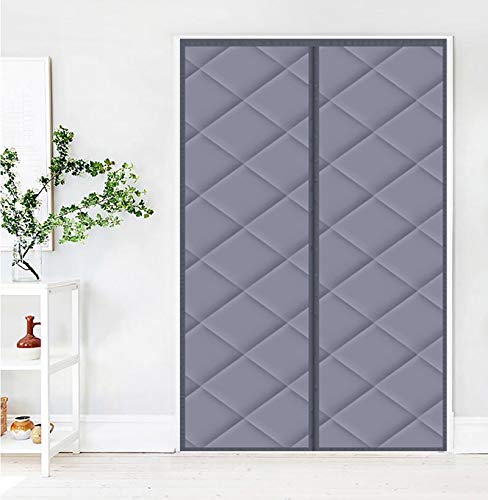 Cozomiz Wärmeschutzvorhang Magnet Thermo Türvorhang Thermovorhang Verdunklungsgardine Wasserdicht Winddicht Geräuschisolierung Isolier Schutz Panel-Isolierung 160x240cm(B x H) Grau von Cozomiz