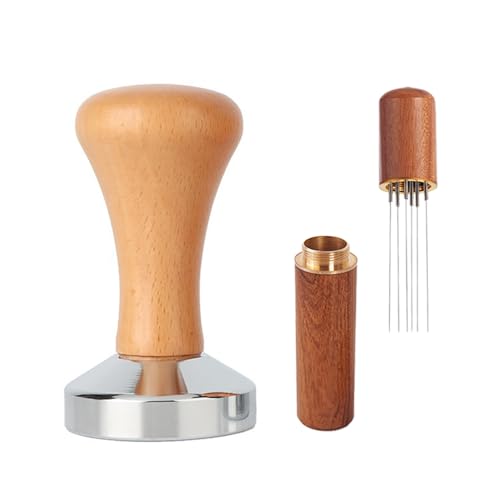 Coztie Kaffee Tamper, Espresso Tamper, Kaffeestampfer aus Edelstahl Kaffeestempel Edelstahl mit Wdt Tool Edelstahl Espresso Nade für Cafes und Kaffeeliebhaber Barista-Werkzeug 88 x 51mm Coztie Kaffee Tamper, Espresso Tamper, Kaffeestampfer aus Edelstahl Kaffeestempel Edelstahl mit Wdt Tool Edelstahl Espresso Nade für Cafes und Kaffeeliebhaber Barista-Werkzeug 88 x 51mm von Coztie