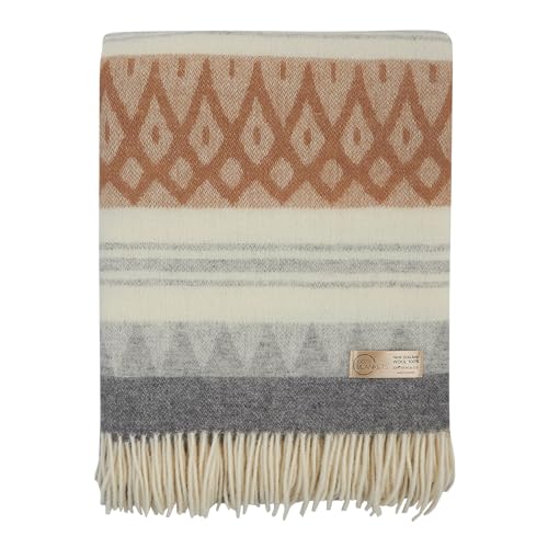Cozy Blankets Wolldecke/Überwurf, 100 % neuseeländische Wolle, perfekt für Zuhause und draußen, Schurwolldecke mit Fransen, 190 x 220 cm Cozy Blankets Wolldecke/Überwurf, 100 % neuseeländische Wolle, perfekt für Zuhause und draußen, Schurwolldecke mit Fransen, 190 x 220 cm von Cozy Blankets