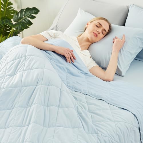 Cozy Bliss Kühlende Überwurfdecke für heiße Schläfer, Q-Max 0,4 Kühlkomfort, 127 x 178 cm, kalte Decken für Nachtschweiß, Schlafen, ultra-kühle, leichte, atmungsaktive Sommerdecke für Bett und Reisen von Cozy Bliss