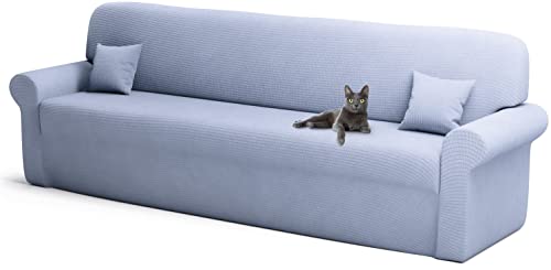 Cozy Interior® | Premium Sofa Überzug 4 Sitzer Babyblau | weich & bequem | Stretch Sofabezug mit idealer Passform | Couch Überzug | 235-300cm von Cozy Interior