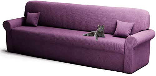 Cozy Interior® | Premium Sofa Überzug 4 Sitzer Violett | weich & bequem | Stretch Sofabezug mit idealer Passform | Couch Überzug | 235-300cm von Cozy Interior