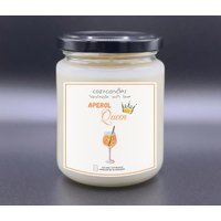 Spritz Aperitif - Duftkerze/Aperol Queen Champanger Orangen Duft 275Ml Glas Mit Bis Zu 36 Stunden Brenndauer von CozyCandlesOffiziell