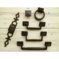 3, 4 "3, 75" 5, 4" Antike Bronze Schubladengriff Tropfen Ösen Möbelgriff Vintage Stil Schubladenschrank Ring Knäufe von CozyChiccc
