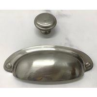 3, 5" Tasse Schubladen Kommode Knauf Pull Gebürstet Silber Griff Bin Schrank Nickel Möbel Garderobe 3 1/2" 89mm von CozyChiccc