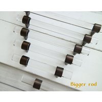 3.75 5 6.3 7.5 8.8" Großer Klar Lucite Schubladengriff Acryl Schrank Kommodenknopf Öl Gerubbt Bronze Lang Massiv 96 128 160 192 224 von CozyChiccc