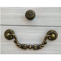 5" Antik Bronze Kommode Pull Drop Bail Schublade Griff Rustikale Küche Schrank Türknopf Möbel Swing Vintage Stil Knauf 128mm von CozyChiccc