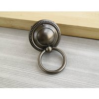 Möbelknopf Möbelknauf Schubladengriff Schwarz Silber Vintage Möbelgriff Matt von CozyChiccc