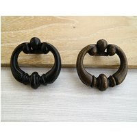 Vintage Stil Tropfen Ring Griff Antike Bronze Kommode Knauf Schwarz Schublade Schrank Türgriff Möbel Hardware von CozyChiccc