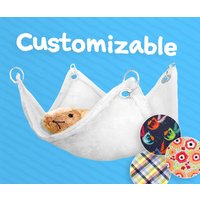 Bescheidene Hängematte, Anpassbare Kleine Haustierhängematte, Ratten, Chinchilla, Frettchen, Zuckersegelflieger, Eichhörnchen, Auf Bestellung von CozyCritterCribs