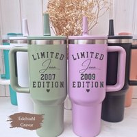 Geburtstagsgeschenk Mädchen Cup Personalisiert Thermobecher, Jugendliche Geschenk 12 13 14 15 16 17 18 Weihnachtsgeschenk Tochter Patenkind von CozyDaysDesign