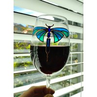 Art Deco Stem Kelch Handbemalte Gläser Schmetterling Geschenk Für Sie Kapazität 12 Unzen Glaswaren Stil Jubiläum von CozyHome1