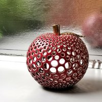 Keramik Apfel Teelichthalter - Gärtner Geschenk Für Frauen Handgefertigte Rote Figur Obst Männer Oder Nachtlicht von CozyHomeIdeas