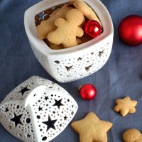 Keramik-Weihnachts-Süßigkeits- Und Keksdose Mit Deckel, Sternenlaterne, Weihnachtstischdekoration, Weiße Obstschale Oder Vorratsdose - Geschenk von CozyHomeIdeas