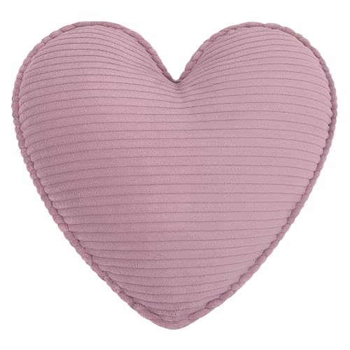 Herzkissen Cord Rosa Deko-Kissen Breitcord Kuschelkissen Herzform Öko-Tex 100 Zertifiziert und 40°C waschbar - Herz-Kissen für Sofa, Wohnzimmer oder Kinder-Zimmer Herzkissen Cord Rosa Deko-Kissen Breitcord Kuschelkissen Herzform Öko-Tex 100 Zertifiziert und 40°C waschbar - Herz-Kissen für Sofa, Wohnzimmer oder Kinder-Zimmer von CozyKing